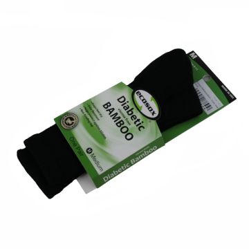 EcoSox Diabetessokken maat M 36-42 zwart bamboo viscose