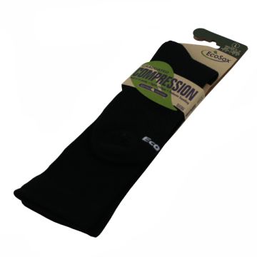 EcoSox compressiesokken maat L 43-47 zwart bomboo viscose