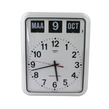 Dementie klok / kalender wit BQ-12A