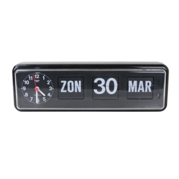 Twemco BQ-38 kalenderklok tafelmodel – zwart