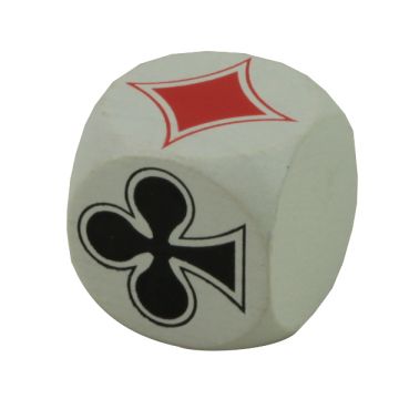 Dobbelsteen troeftrekker  hout 30mm.