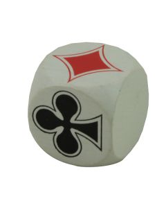 Dobbelsteen troeftrekker  hout 30mm.